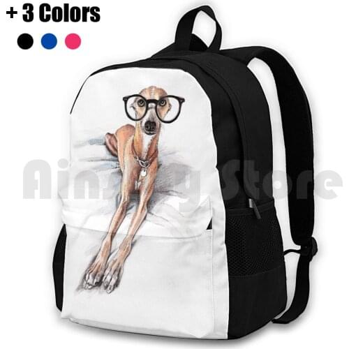 Im So Specsy! Outdoor Hiking Backpack Waterproof Camping Travel Italian Greyhound Greyhound Iggy Lurcher Galgo Funny Italian