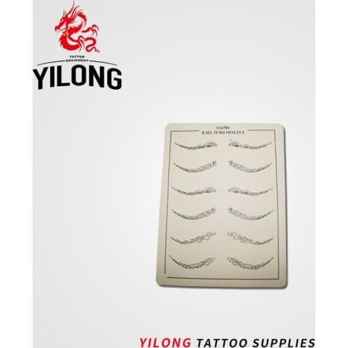 YILONG 5pcs Permanent Makeup Eyebrow Lips Blank Tattoo Practice Skin Sheet for Needle Machine Supply Kit Hot Selling