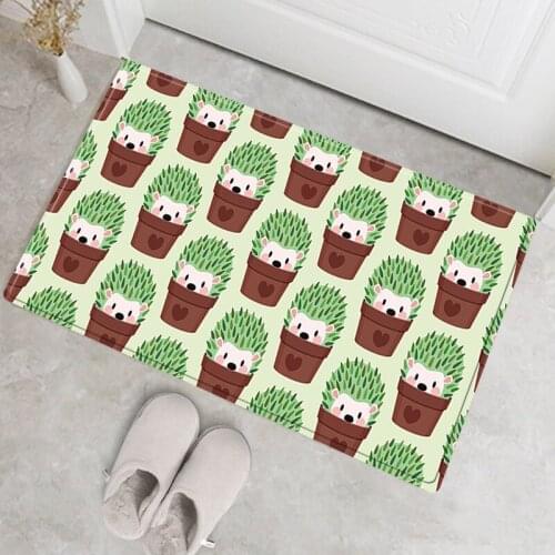 Funny Kitchen Mat Tropical Rain Forest Style Door Carpets Flannel Material Bedroom Non-slip Rugs Indoor Portable Home Doormat