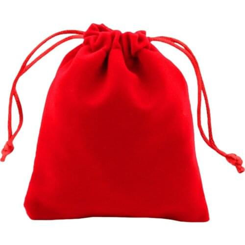 1Pcs Drawable Bags Packing Drawstring Velvet Pouch Sachet Gift Bag For Jewelry Wedding Things Party Bead Container Storage