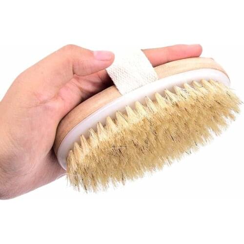 1 PCS New Wet Dry Skin Body Natural Bristle Brush Soft SPA Brush Bath Massager Home Worldwide Store
