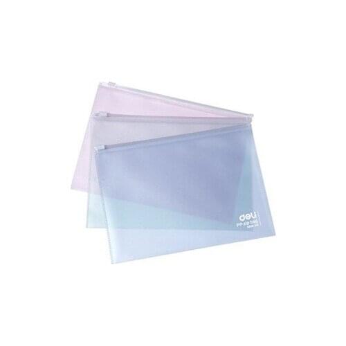 1pcs Right zipper 5589 file transparent PP stationery A5 document edge material bag