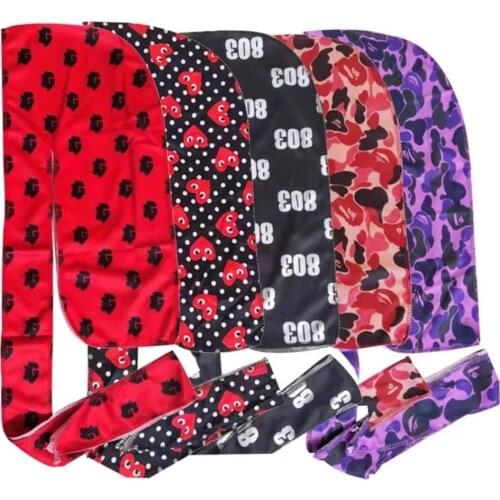 Women designer durag vendor mondey design head wear du rag bulk vendor 10pcs