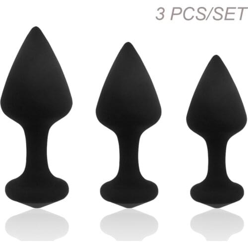 3PCS/Set Silicone Anal Plug Set S/M/L Anal Beads Butt Plug Anal Sex Toys for Women Men Gay Vagina Anus Dilator Adult Products