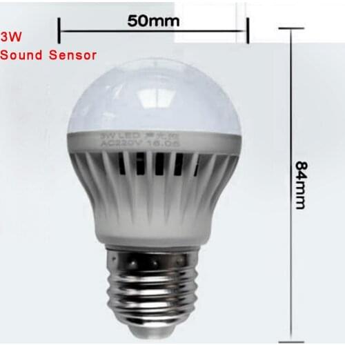 3W/5W7W/9W LED Smart Sound PIR Motion Sensor Ball Light Globe Bulb Corridor Lamp Hot Sale