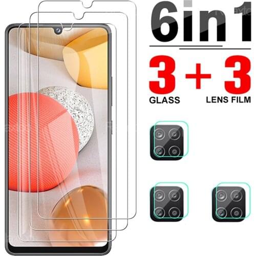 6 In 1 Full Cover Tempered Glass Protector For Samsung Galaxy A42 5G Camera Lens Protective Glass For Samsong Sumsung A 42 6.6"