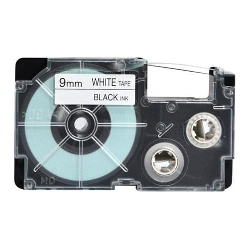 9mm black on white label tape for EZ-label printer