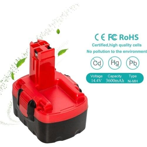 BAT041 BAT040 3600mAh Nimh Ni-MH 14.4V Rechargeable Battery for Bosch 14.4 V Drill GSR14.4VE-2 PSR14.4VE-2 BAT038 BAT140 BAT159