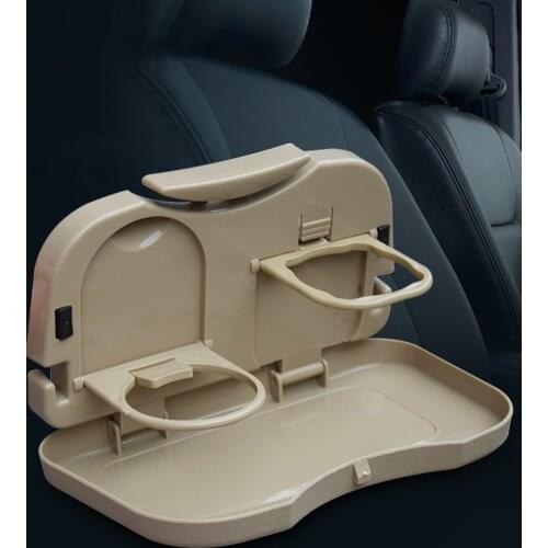 Car Rear Seat Cup Holder Folding Drink Cup Tray Holder Hook Up Drink Stand Mount