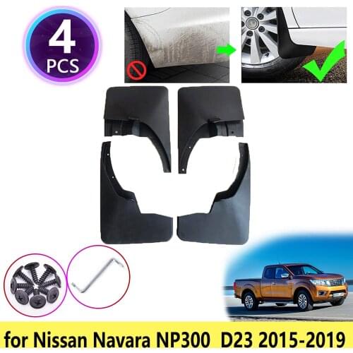 For Nissan NP300 Navara D23 2015 2016 2017 2018 2019 Mudguards Mudflaps Fender Guards Splash Mud Flaps Rear Wheel Accessories