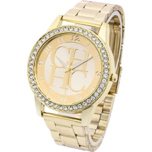 Relogio Womens Watches 2021New Luxury Brand CH Full Steel Ladies Dress Crystal Quartz Watches Couple Gift Montre femme Reloj