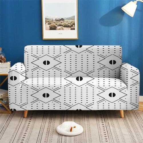 3D Print Modern Simple Line Elastic Couch For Living Room Bedroom Home Decor Sofa Cover Custom Sofa Protector 1/2/3/4-seater