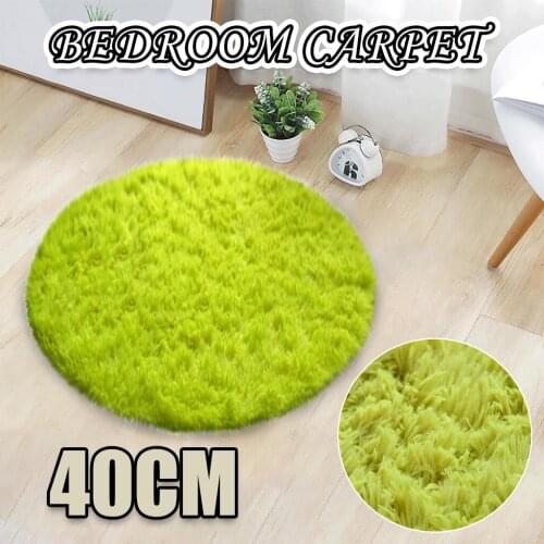 Home Decor Soft Bath Bedroom Non-Slip Floor Shower Rug Plush Round Mat Bathroom Living Room Textile Coral Velvet Carpet