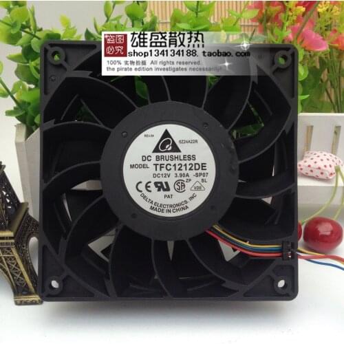 For Delta Delta 1238 12cm 3.9a Double Ball Tfc1212de Four-Wire Ultra-Violent Car Booster Fan