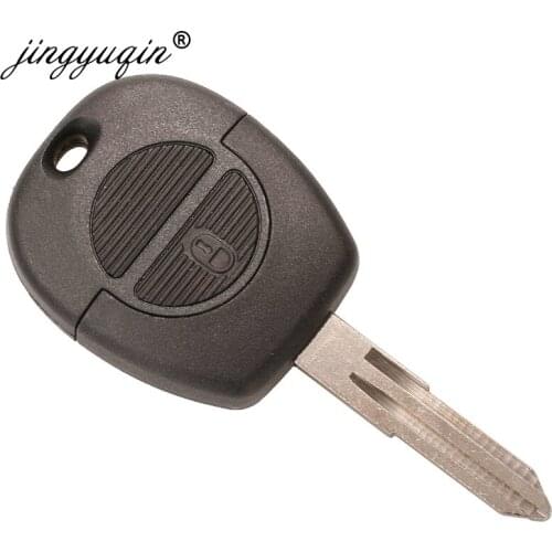 Jingyuqin 30pcs/lot 2 Button Remote Fob Car Key Shell for Nissan Micra Almera Primera X-Trail Uncut Key Case Cover