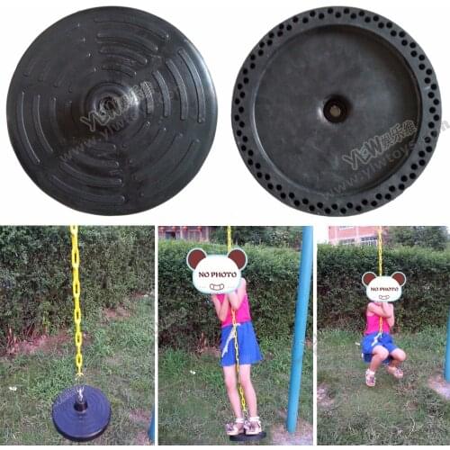 Round rubber swing plate with stainless chain and hook