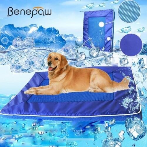 Benepaw Summer Waterproof Dog Cooling Mat Breathable Soft Small Medium Big Dog Pet Bed Cushion Washable Sleeping Puppy Bed
