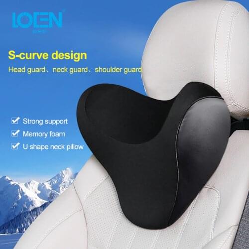 LOEN 1 PCS U Shape Car Neck Pillow Slow Rebound Memory Foam Car Headrest Neck Pillow For Car Seat Flight Traveling Office Chair