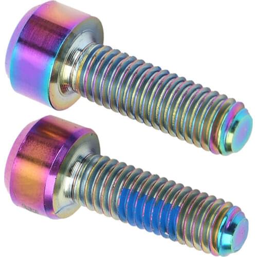 M5x16 M6x30 Mountain Bike Titanium Alloy Stem Screw Road Bicycle Headset Cover Lengthen Fixed Colorful Screws