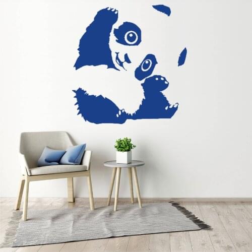 Cute Panda Wall Sticker Vinyl Wall Art Decal Wall Mural Removable Wall Decal For Kids Bedroom Living Room CX343