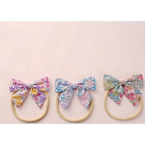 Lovely Bowknot Elastic Head Bands For Baby Girls Headband For Children Tuban Baby Baby Accessories Floral Hair haarband