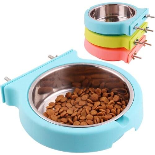 Pet Dog Bowl Kitten Food Water Feefer Stainless Steel Small Dogs Cats Drinking Feeder Suspensibility Pet Supplies Feeding Bowls