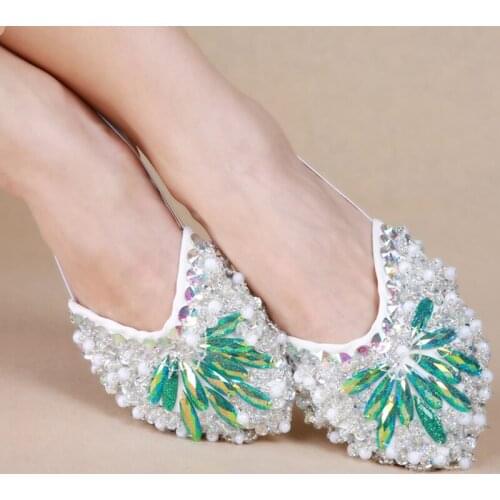 New design half-sole dancing Shoes fully hand-made Rhinestones Shoes for Ballet / Latin / Dancing high quality free shipping