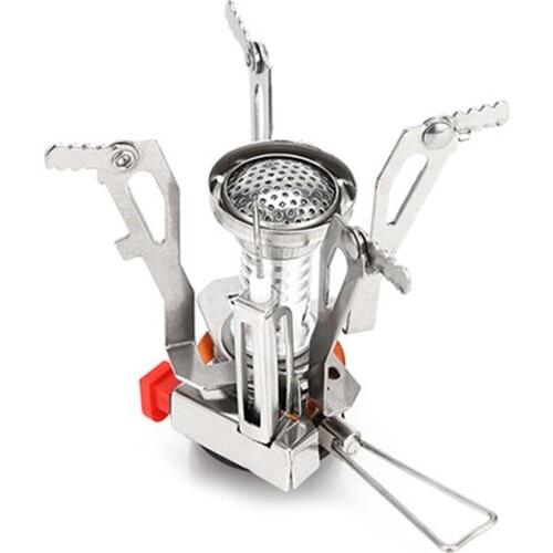 Portable Mini Stove Outdoor Camping Backpacking Picnic Gas Stove Pocket Stoves Burner with Piezo Ignition