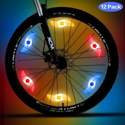 LED Bicycle Spoke Light 12pcs 6pcs 1pc 3 Lighting Mode Bicycle Wheel Lighs Waterproof Bicycle Safety Warning Light Bicycle Lamp