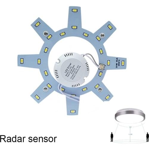12W 18W 24W Radar Ceiling Fixture LED Ring Panel Circle Lights 5730 LED Ceiling Board Circular Lamp With Magnet Screw + Driver