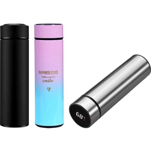 Smart Water Bottle Smart Coffee Cup Portable Travel Coffee Water Cup Stainless Steel Vacuum Drink Flasks for Home Office Car