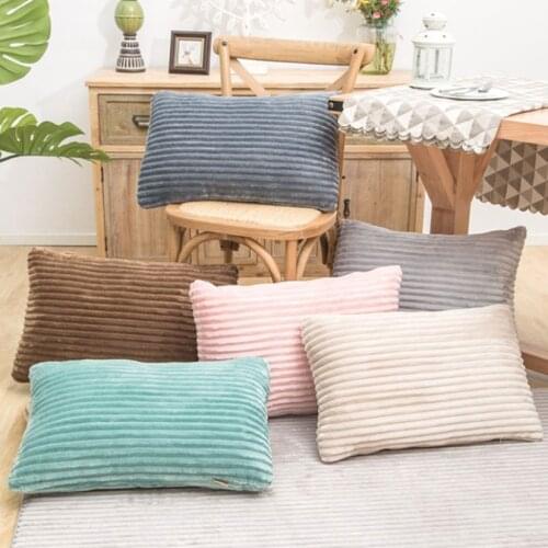 Corduroy Pillow Cases Rectangular Sofa Cushion Pillowcases Decorative Soft Car Office Cushion Cover Nordic Home Decor 30x50cm