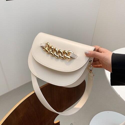 Chain Vintage Saddle Bag 2021 New Trendy Niche Summer Women Bag Crossbody Shoulder Portable Underarm Bag Hand Bags Shoulder Bag