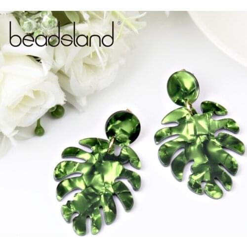 Beadsland Acetic Acrylic Drop Earrings Distinctive Feather Design Fashion Vintage Woman Girl Party Festival Hot Sell Gift 40429