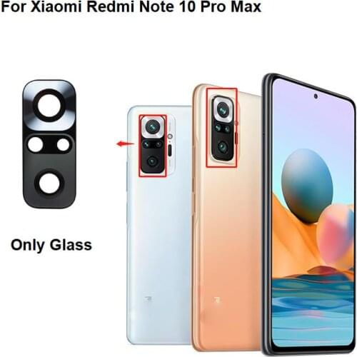 10/pcs New For Xiaomi Redmi Note 10 Pro Max Rear Back Camera Glass Lens With Adhesive Sticker 2021 M2101K6I