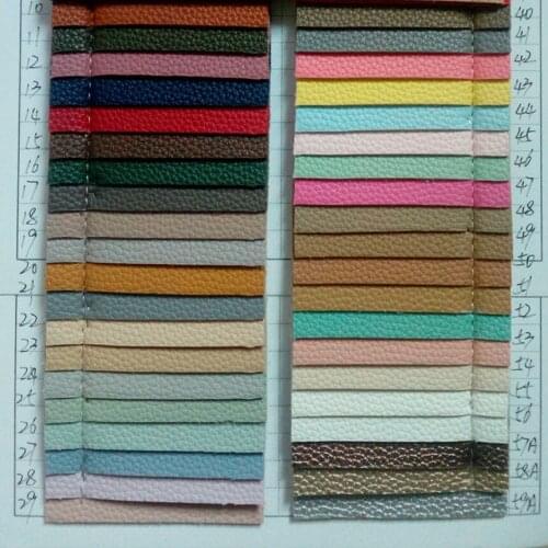 10 yards thicker 1.5mm Artificial skin backing lychee leather wholesale quality PU synthetic leather fabric material wholesale