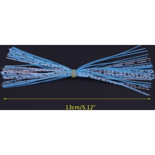 40 Pcs/Strands Fishing Skirts Silicone Rubber Jig Squid Lure Spinner Bait Thread