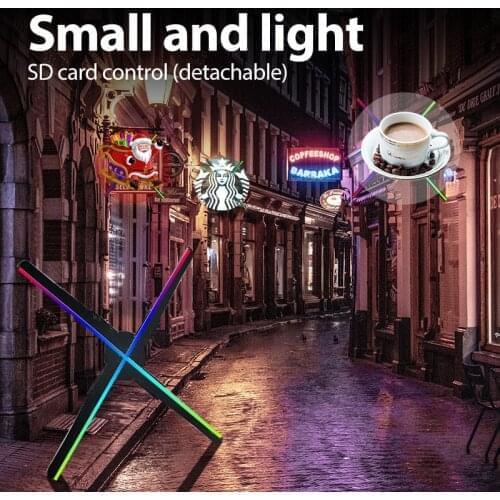 42cm 3d fan Hologram projector Advertising Display hologram Fan Holographic lamp 3d Display Advertising logo Light Decoration