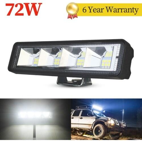 72W LED Headlights 12-60V For Auto Motorcycle Truck Boat Tractor Trailer Offroad Working Light 24V 72W LED Work Light Spotlight