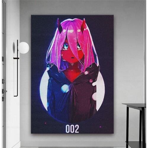 Anime Franxx Zero Two Kid art Poster Canvas Wall Art Decoration prints for living Kid Children room Home bedroom decor painting