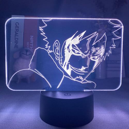 Anime ONE PIECE Figure Trafalgar Law LED Night Light for Kids Colorful 3d Acrylic Table Lamp for Bedroom Decor Manga Xmas Gifts