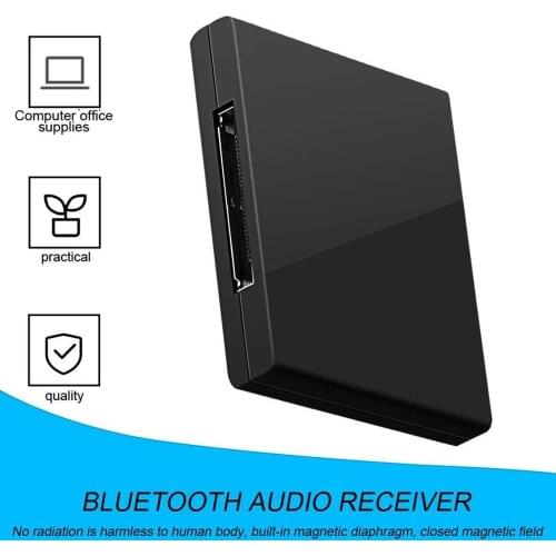 Black&White Bluetooth v2.0 A2DP Music Receiver Adapter For iPod For iPhone 30 Pin Dock Docking Station Speaker with 1 LED