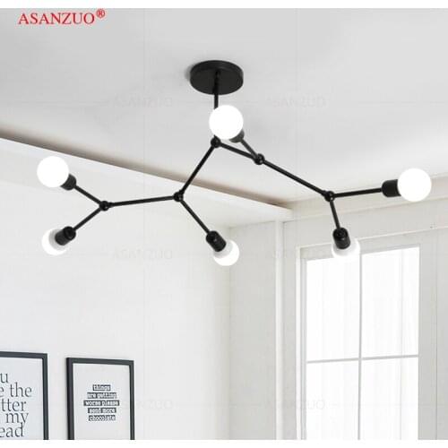 E27 Multi Heads Ceiling Lights Led Ceiling Lamp Retro Industrial Luminaria Personality Lamparas For Living Room Plafonnier Light