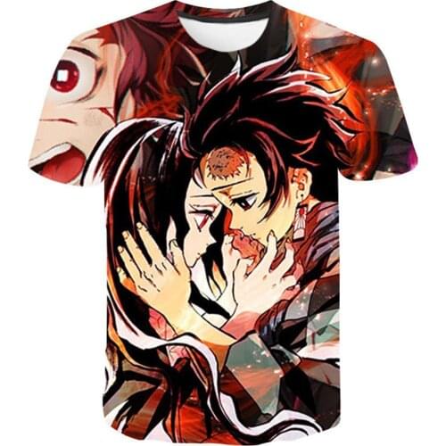 Japan Anime Demon Slayer Kimetsu No Yaiba 3D Printed T-shirt Men And Women Children Cool T-shirt Cute KNY Harajuku Hip Hop Tops