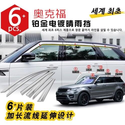 Chrome Door Visor Side Window Deflector Shade Sun Rain Shield Silver Trips Eaves for Infiniti Qx56 Qx80 2014-2015