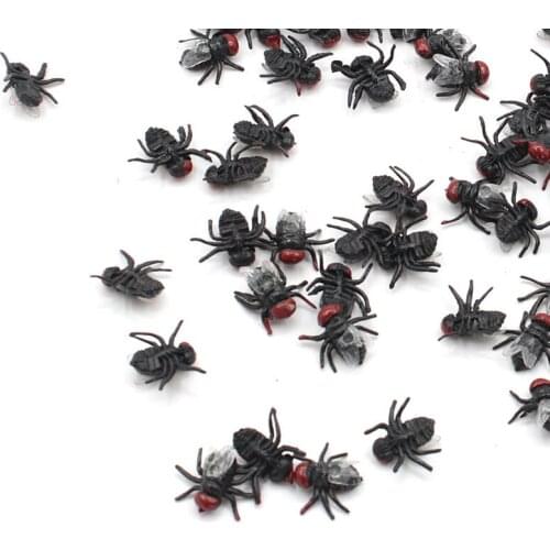 1Pcs April Fools Day Halloween Toys Deceive Toy Lifelike Simulation Rubber Fly Gags & Practical Jokes Prop Decorations