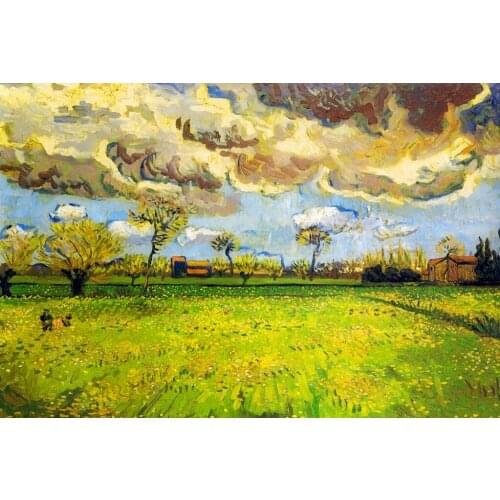 Van Gogh Stormy sky Painting Handmade Needlework Embroidery DIY Cross Stitch Kits Crafts 14CT Unprinted Home decor wall Arts
