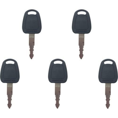5 Pcs D100 Key 110702-00151 For Daewoo Terex Doosan Excavator Heavy Equipment F900 ELI80-0125 Ignition Switch Lock