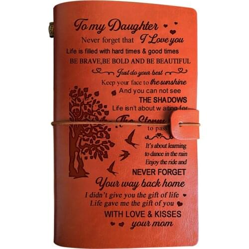 Engraved Leather journal personalized gifts to my husband BJ287 Customized Notebook A5 Dropshipping Supplier US Store Diary