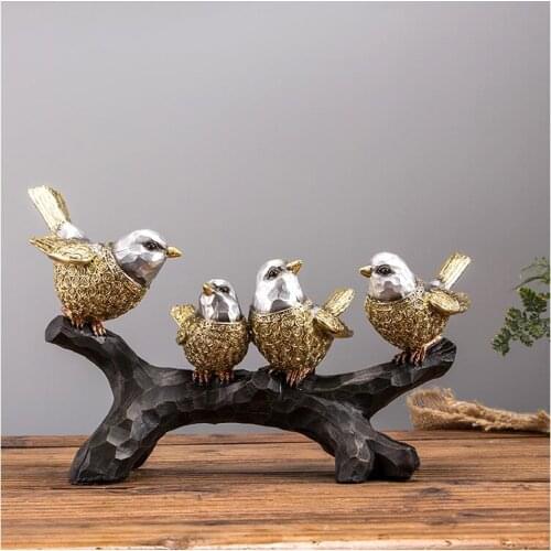 CREATIVE AMERICAN RESIN BRANCHES BIRD ORNAMENTS HOME LIVINGROOM TABLE FIGURINES DECORATION OFFICE DESKTOP ACCESSORIES CRAFTS ART
